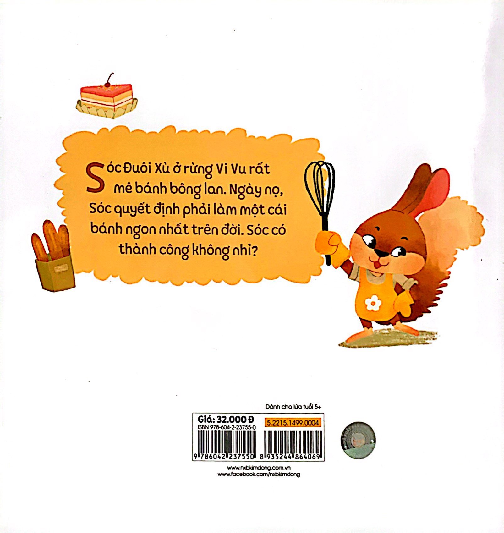 vun đắp tâm hồn - chuyện ở rừng vi vu - sóc đuôi xù làm bánh