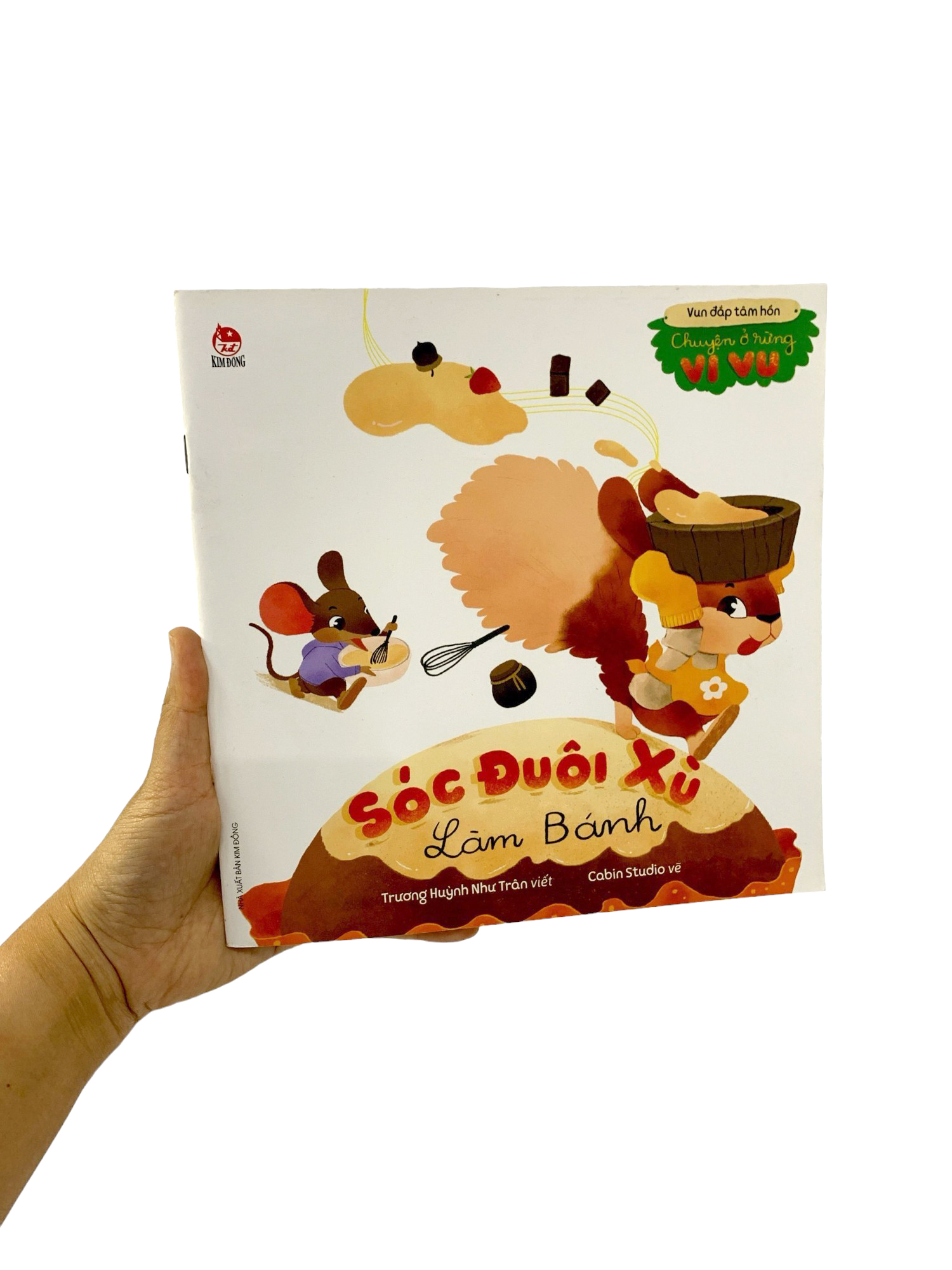 vun đắp tâm hồn - chuyện ở rừng vi vu - sóc đuôi xù làm bánh