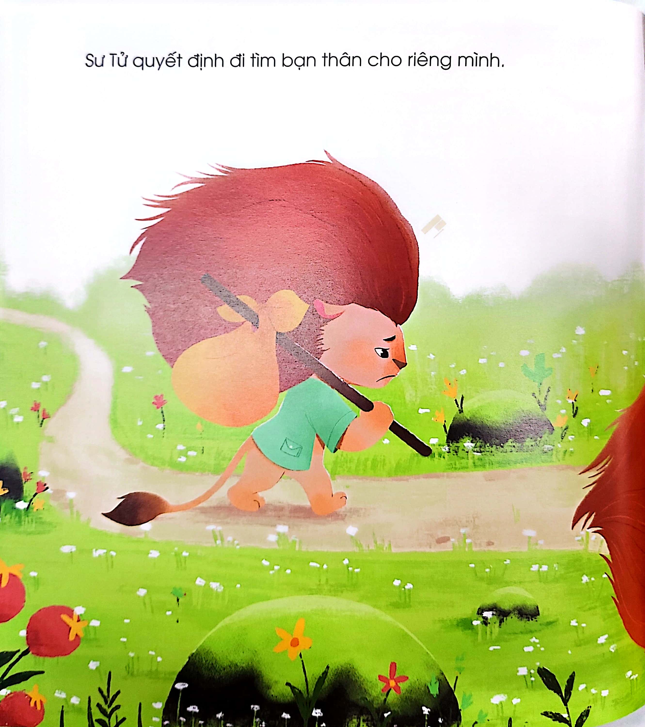 vun đắp tâm hồn - chuyện ở rừng vi vu - sư tử bờm đỏ tìm bạn thân