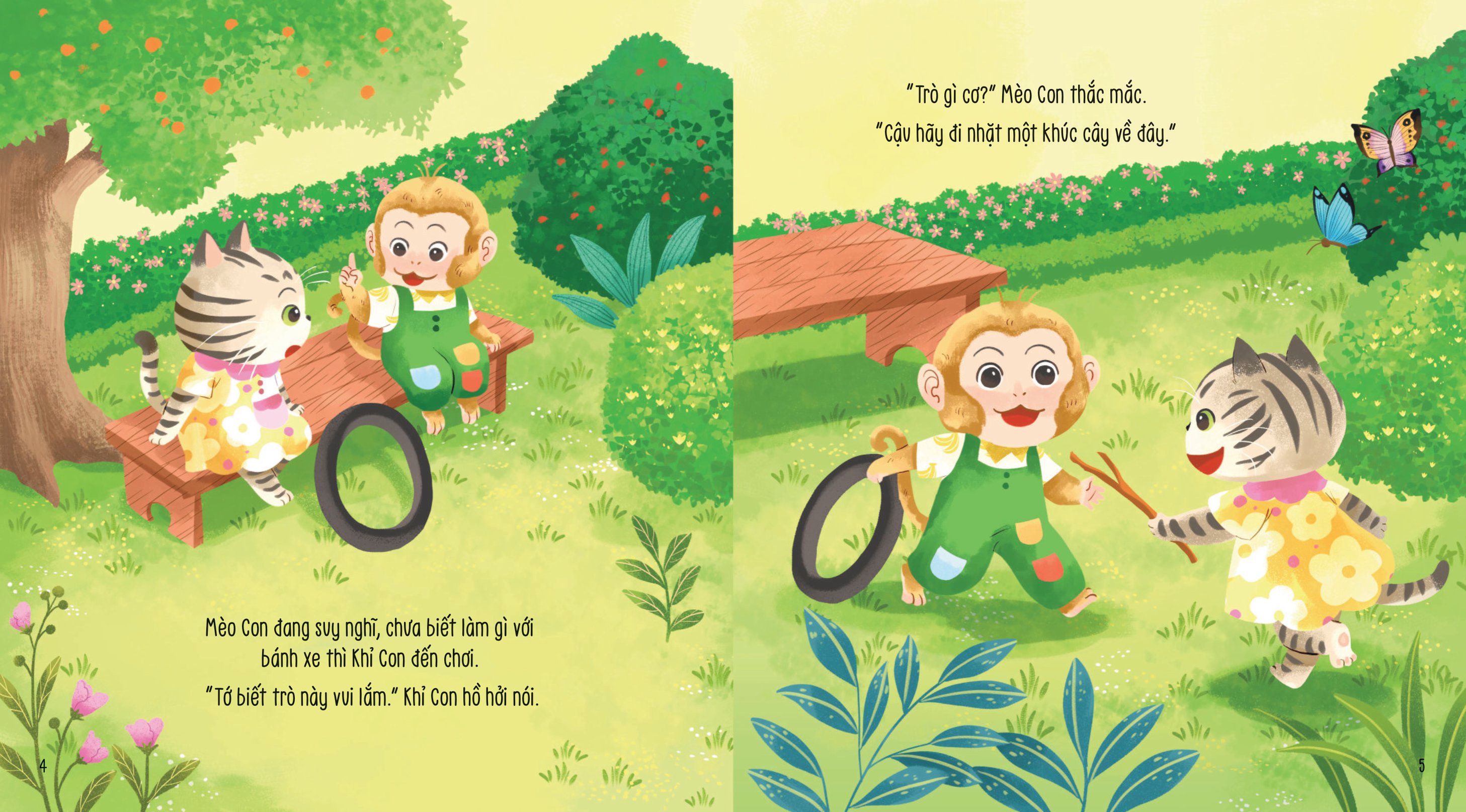 vun đắp tâm hồn - khỉ con và các bạn vui nhộn - bánh xe ngộ nghĩnh