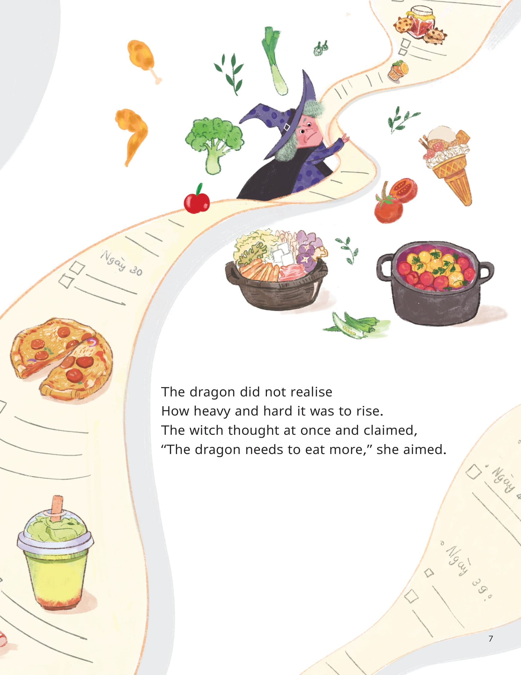 vun đắp tâm hồn - rồng nhỏ và phù thủy - little dragon and the witch - bé rồng muốn thành lực sĩ - how to become a muscle dragon