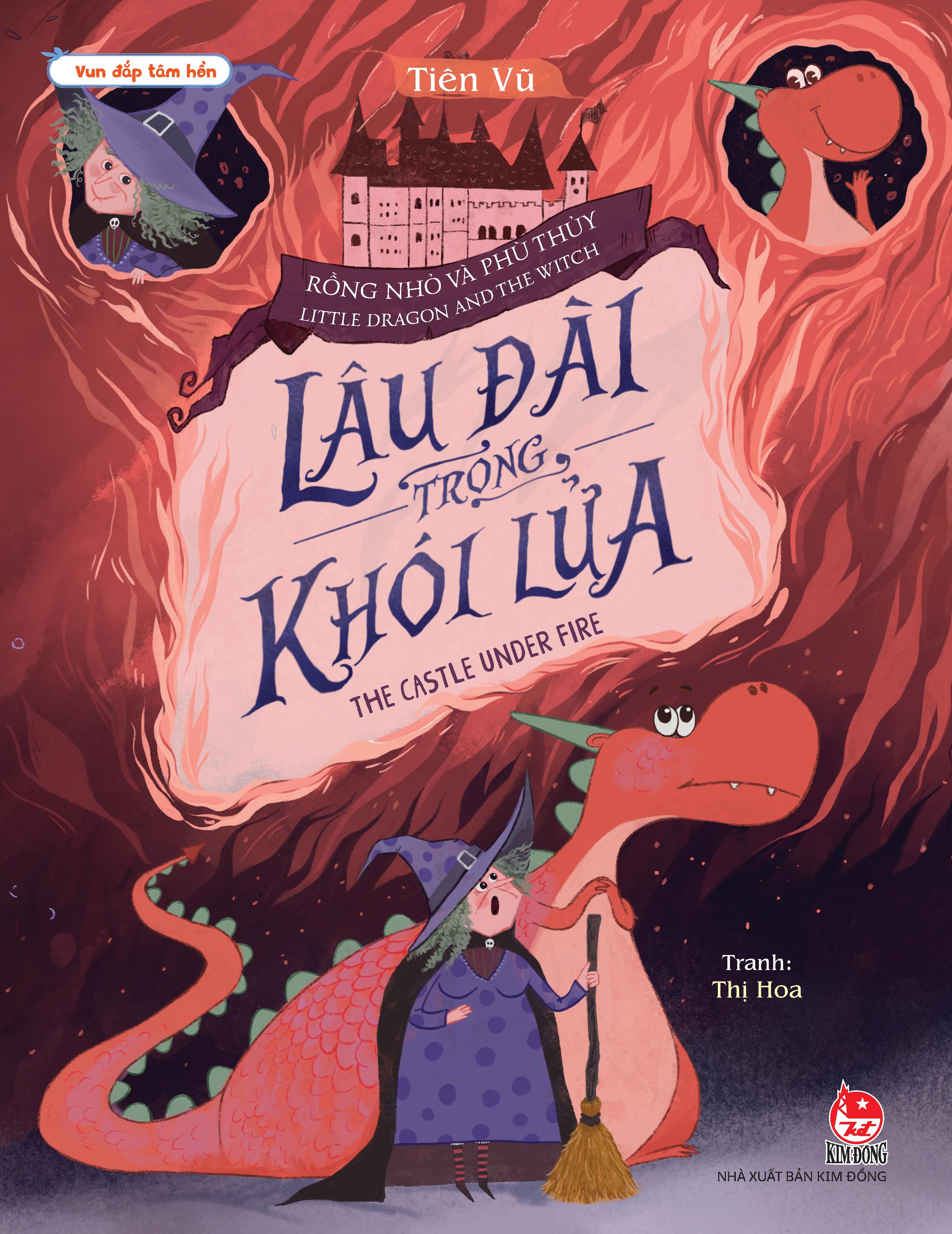 vun đắp tâm hồn - rồng nhỏ và phù thủy - little dragon and the witch - lâu đài trong khói lửa - the castle under fire