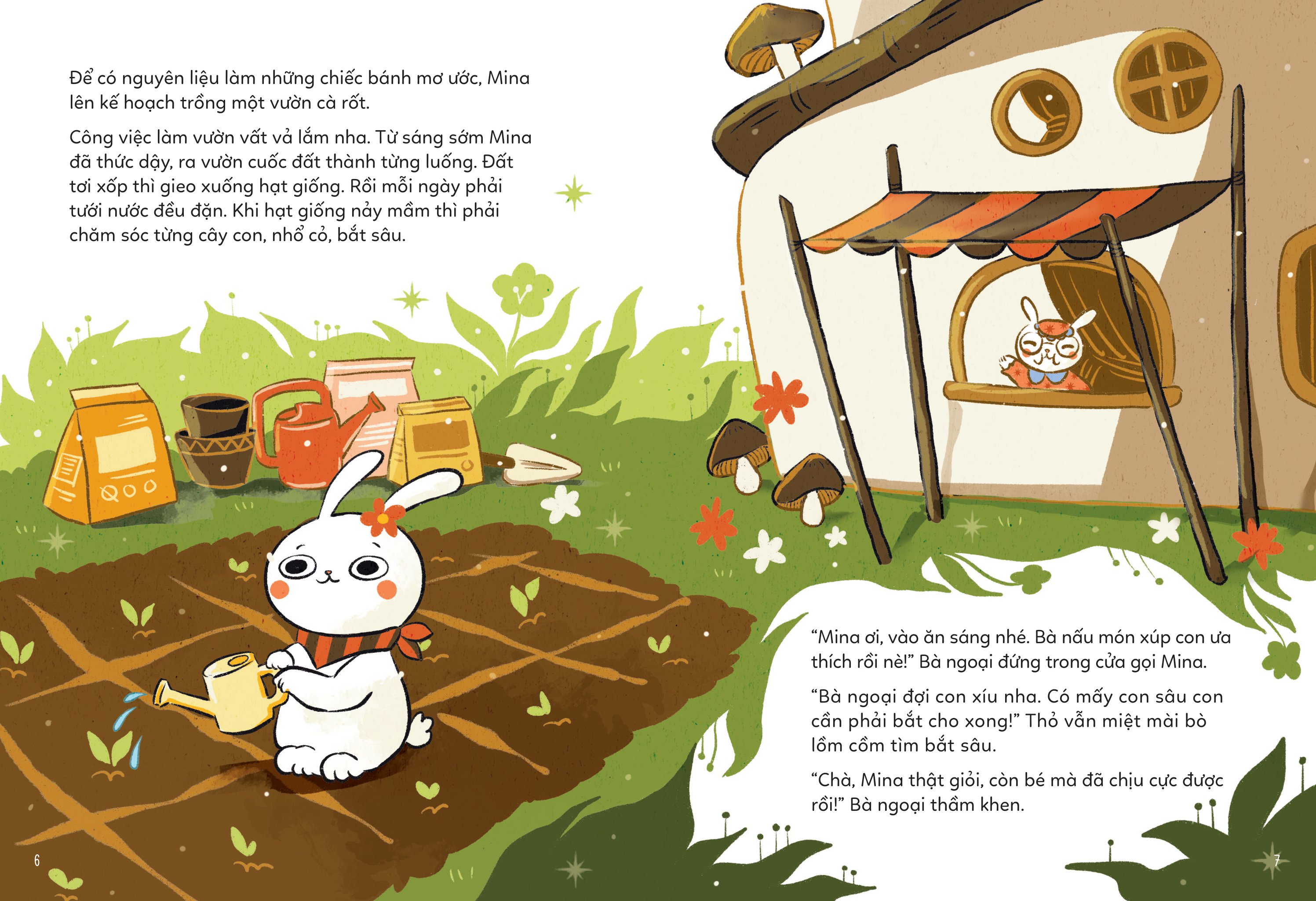 vun đắp tâm hồn - tiệm bánh của thỏ mina