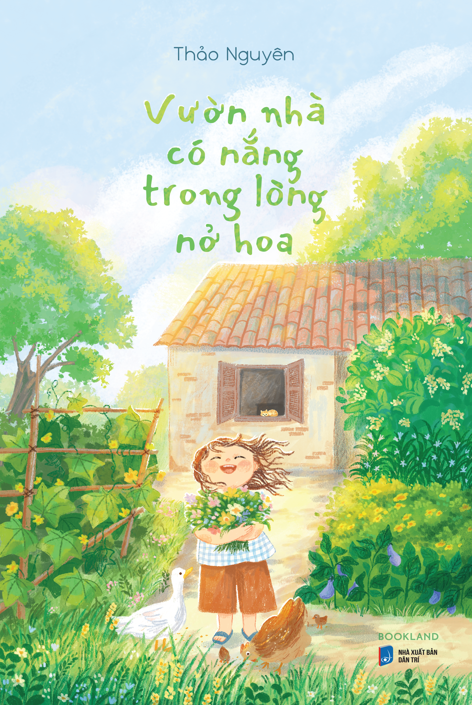 Vuon Nha Co Nang Trong Long No Hoa - Tang Kem Postcard