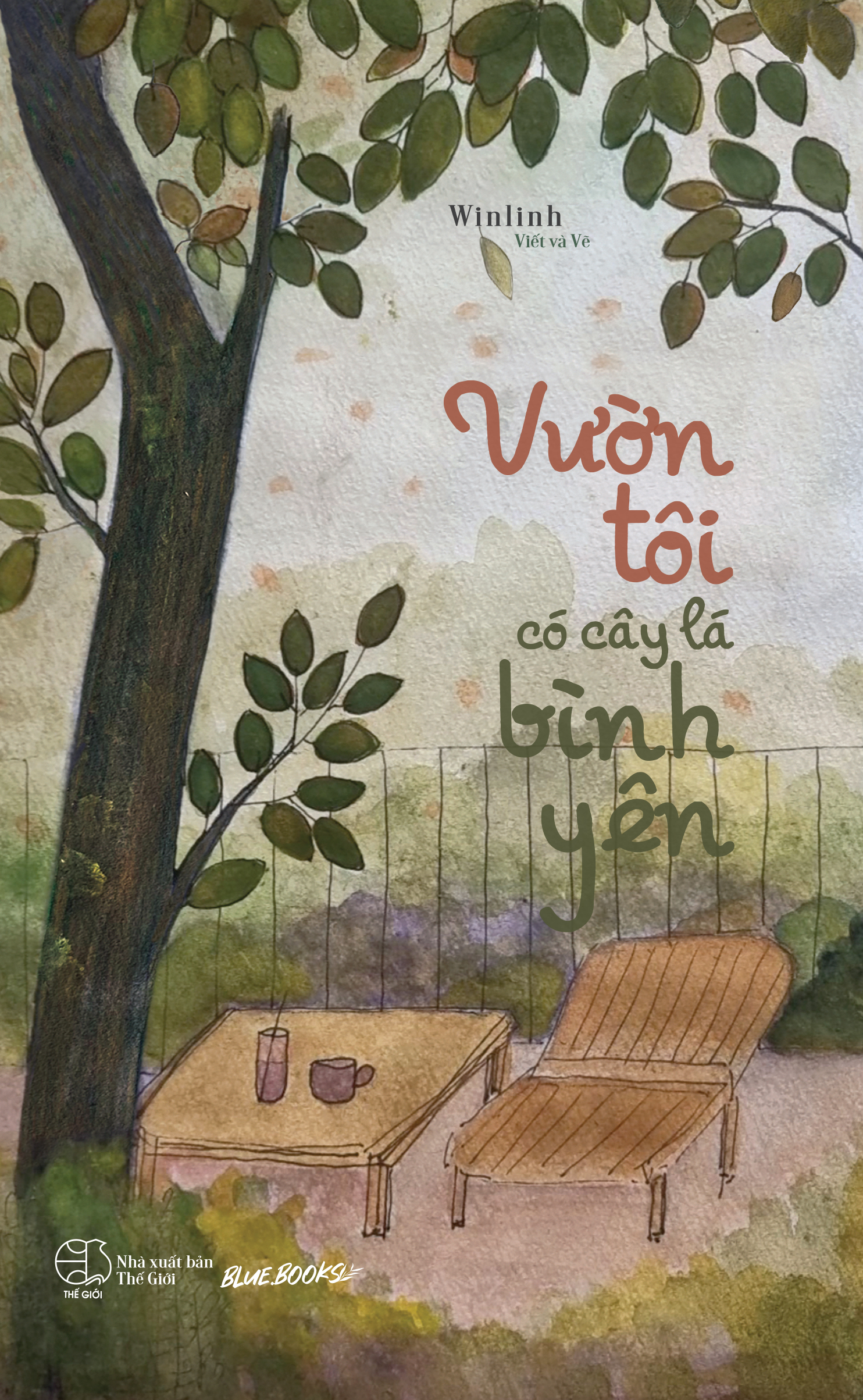 vườn tôi có cây lá bình yên - tặng kèm 1 bookmark bế 2 mặt bồi cứng + 3 postcard 2 mặt bồi cứng