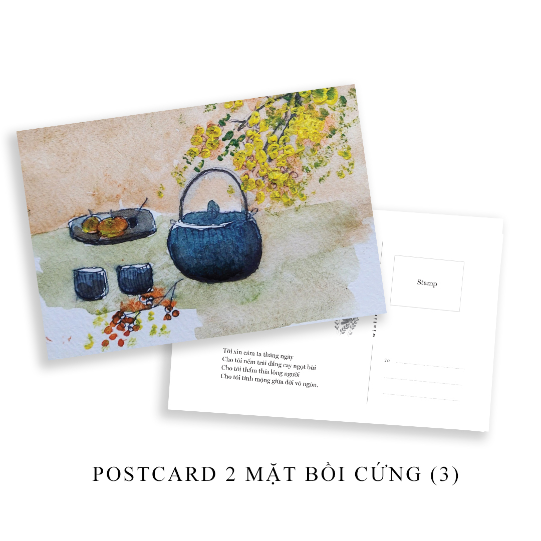 vườn tôi có cây lá bình yên - tặng kèm 1 bookmark bế 2 mặt bồi cứng + 3 postcard 2 mặt bồi cứng