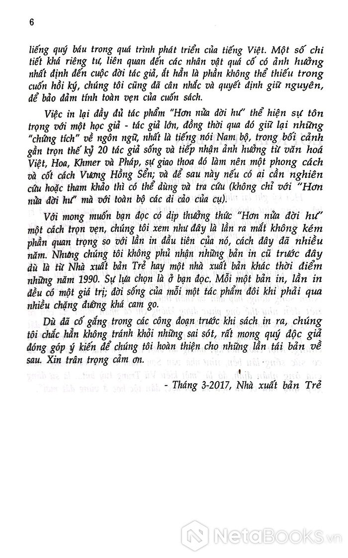 vương hồng sển - hơn nửa đời hư - bìa cứng
