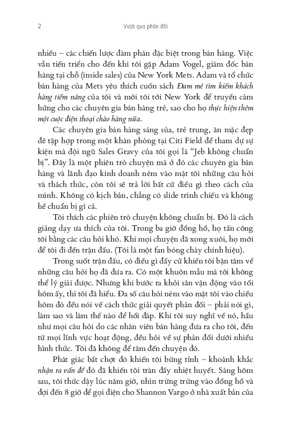 vượt qua phản đối: nghệ thuật và khoa học thương thảo trong bán hàng
