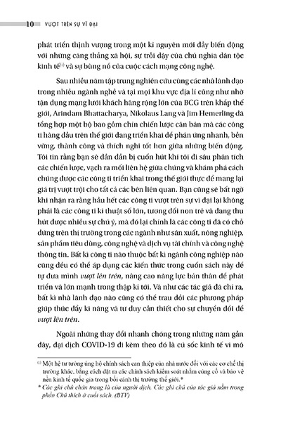 vượt trên sự vĩ đại - 9 chiến lược phát triển cho doanh nghiệp trong kỉ nguyên biến động và đổi mới