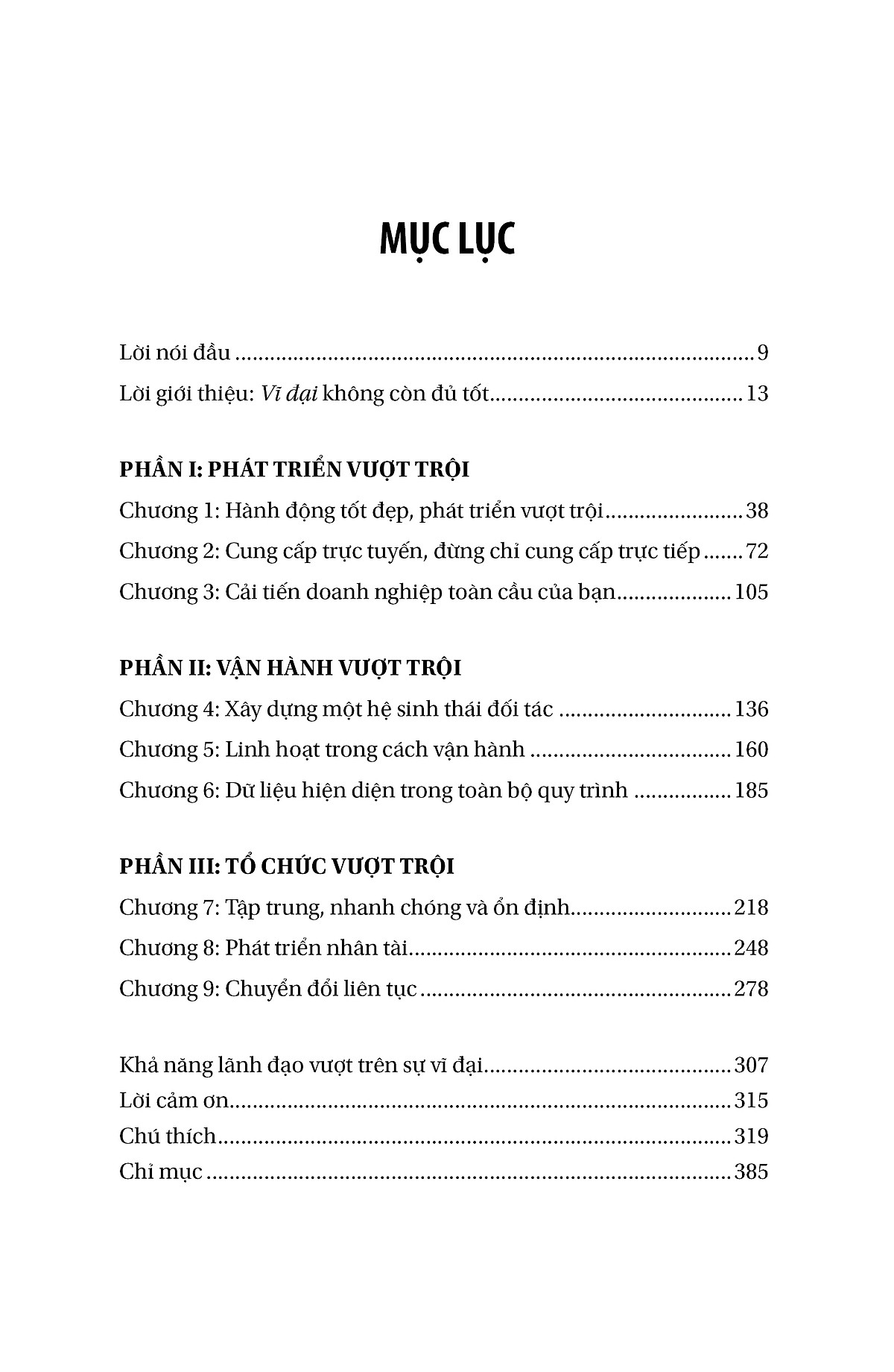vượt trên sự vĩ đại - 9 chiến lược phát triển cho doanh nghiệp trong kỉ nguyên biến động và đổi mới
