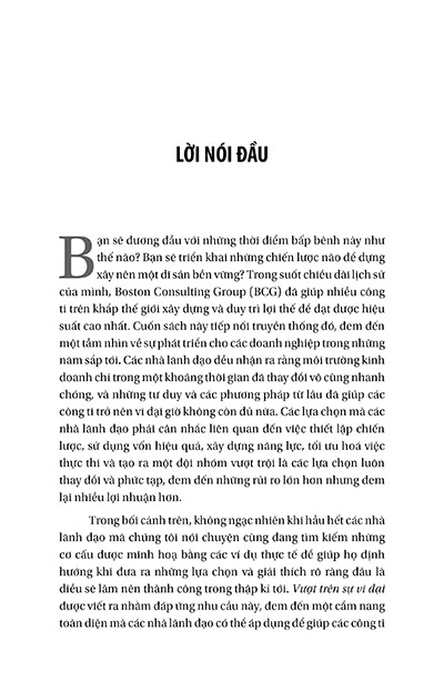 vượt trên sự vĩ đại - 9 chiến lược phát triển cho doanh nghiệp trong kỉ nguyên biến động và đổi mới