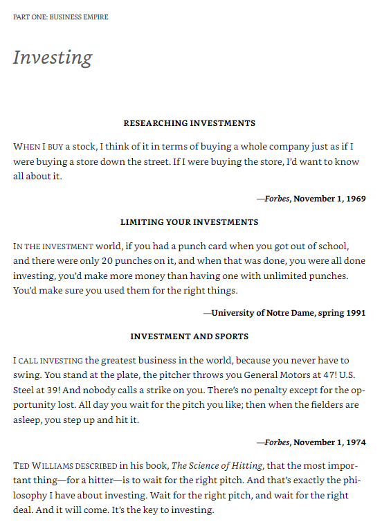warren buffett - in his own words