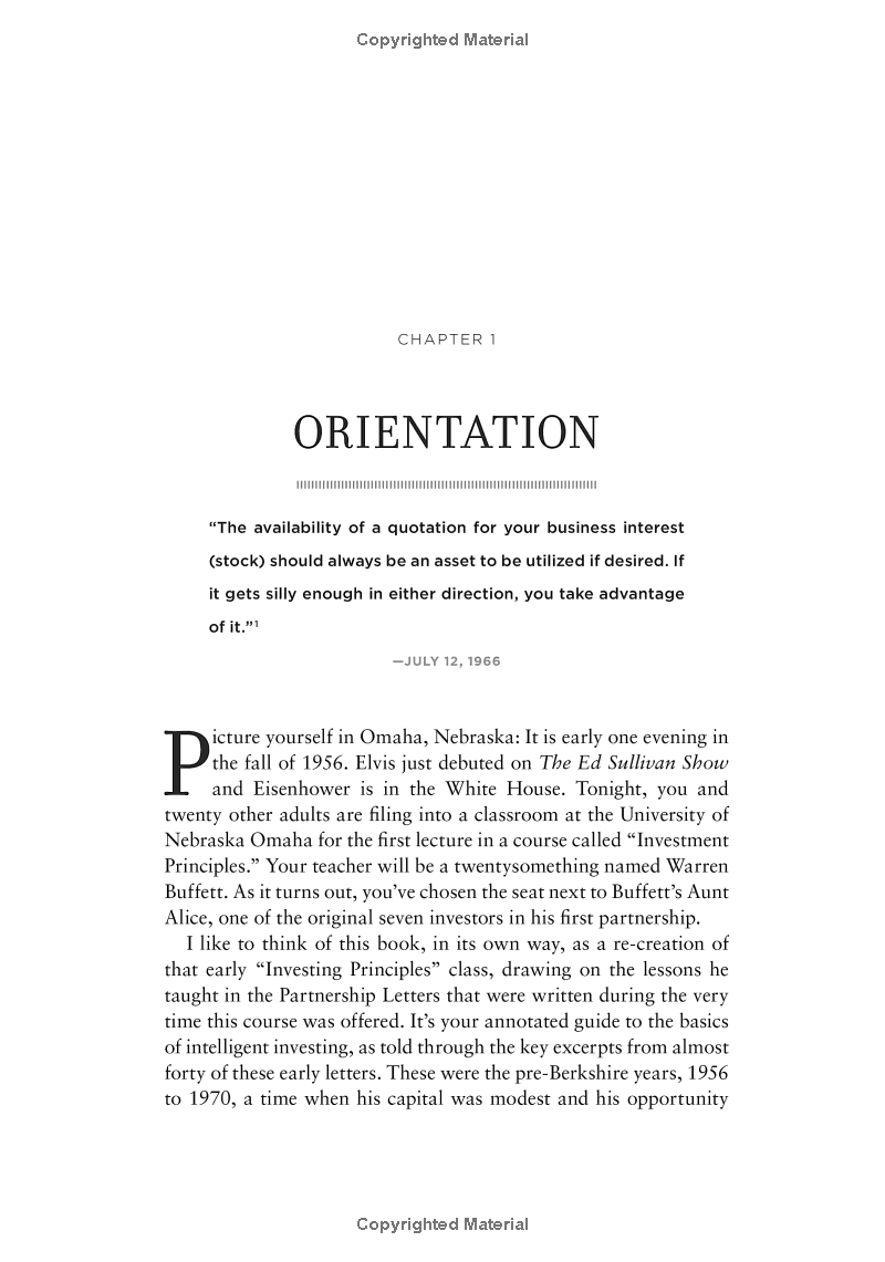 warren buffett's ground rules: words of wisdom from the partnership letters of the world's greatest investor