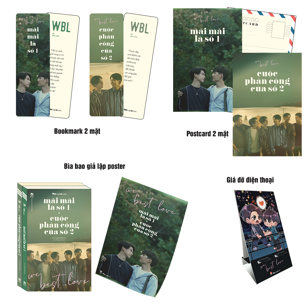 we best love - mãi mãi là số 1 & cuộc phản công của số 2 - bản đặc biệt - tặng kèm bookmark + postcard + bìa bao giả lập poster + giá đỡ điện thoại