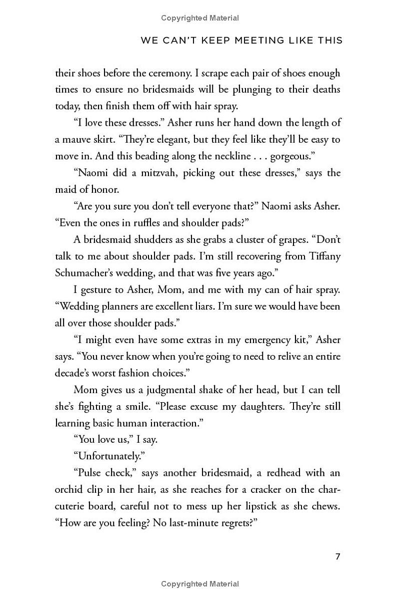 we can't keep meeting like this