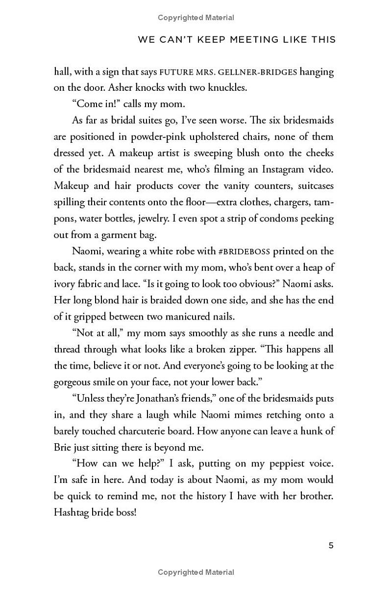 we can't keep meeting like this