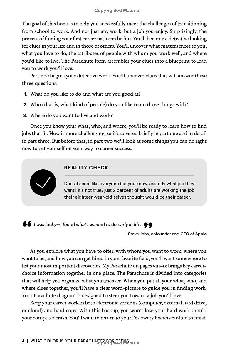 what color is your parachute? for teens (4th edition)