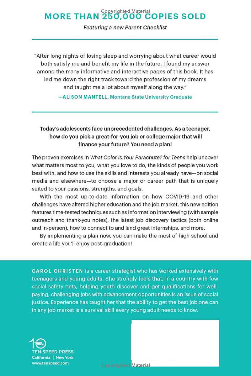 what color is your parachute? for teens (4th edition)