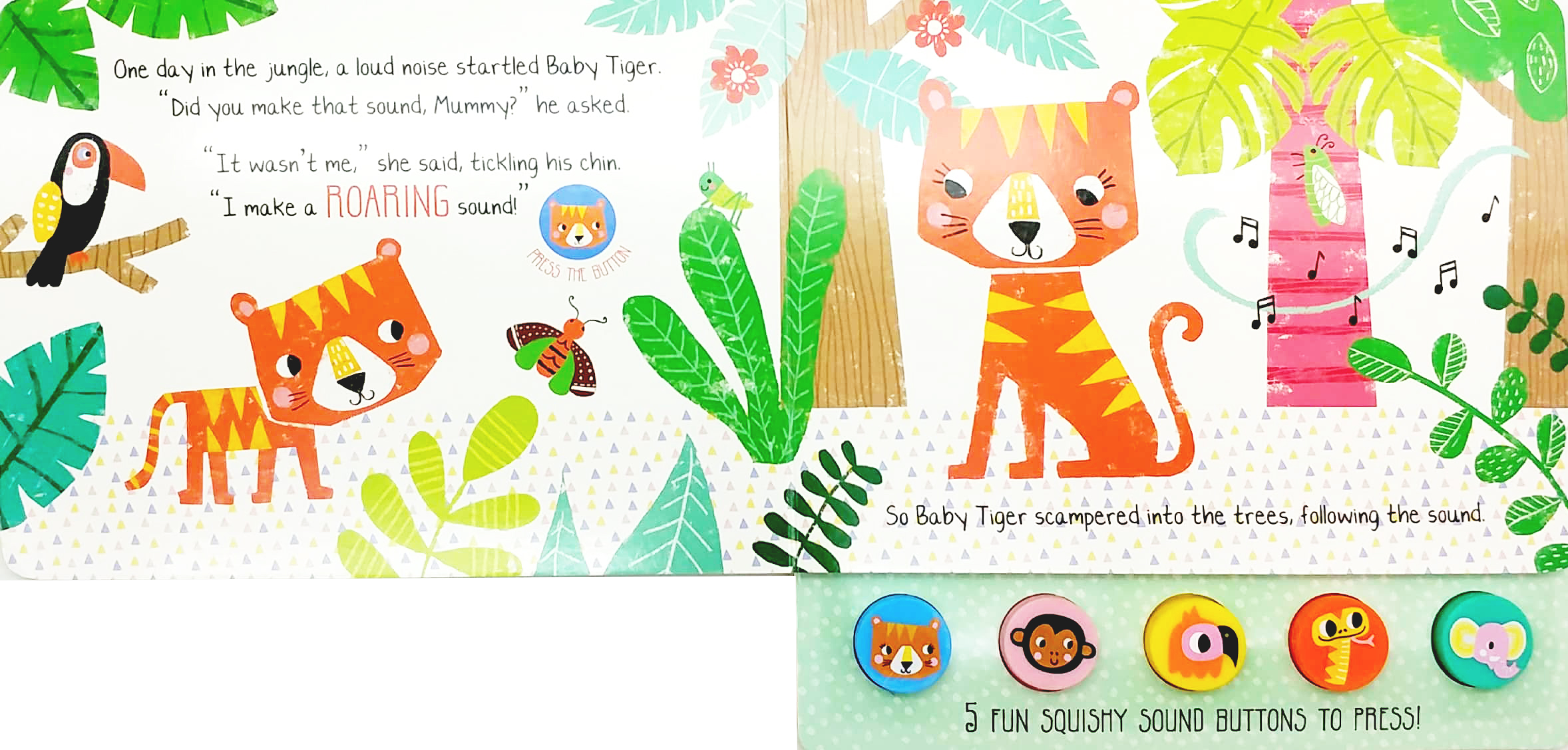 what did tiger hear? - press and play sound book