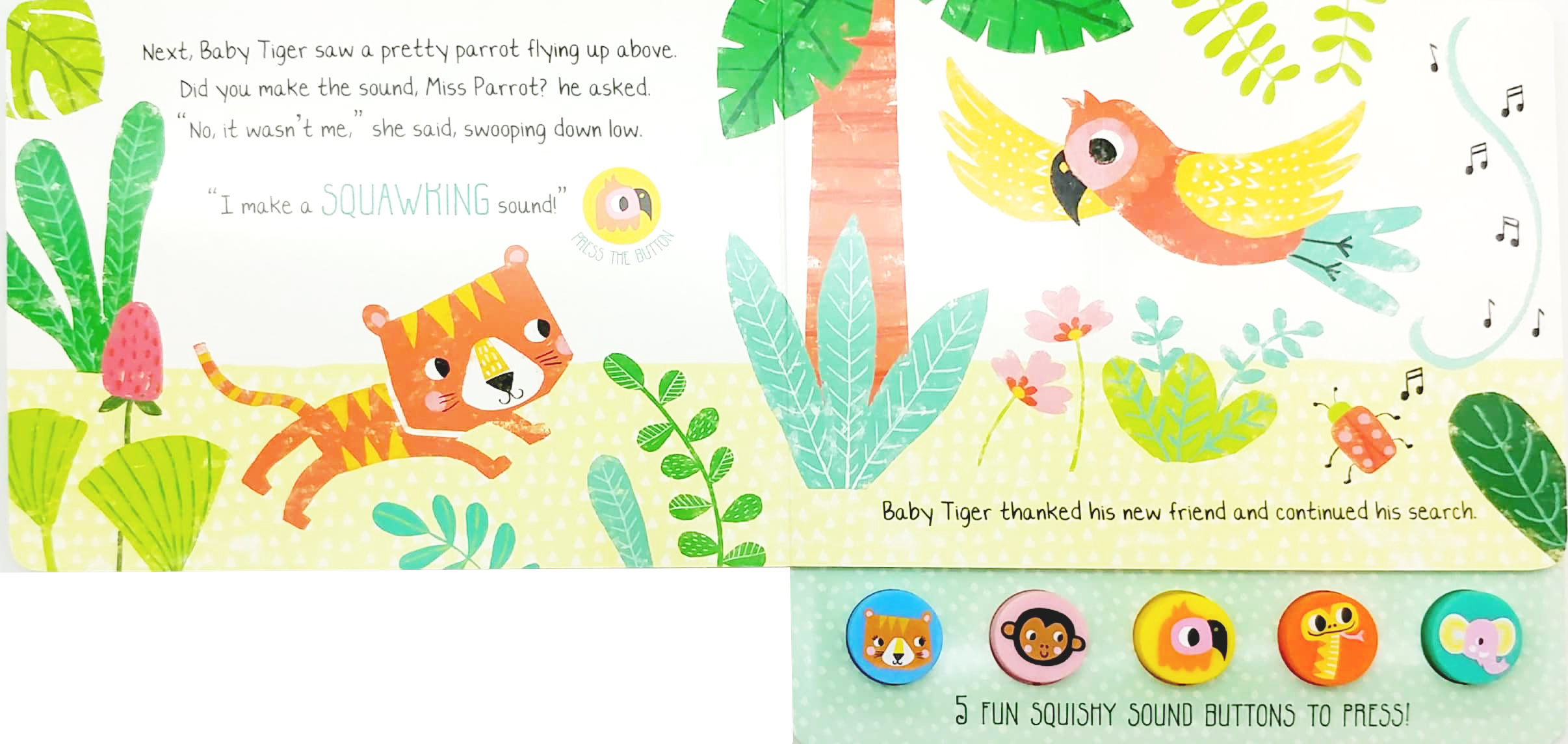 what did tiger hear? - press and play sound book