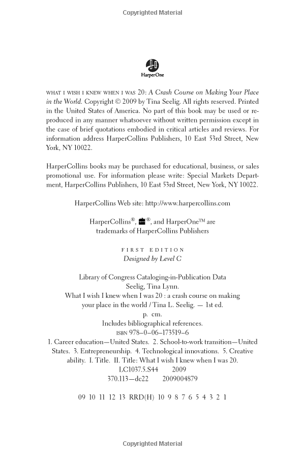 what i wish i knew when i was 20: a crash course on making your place in the world