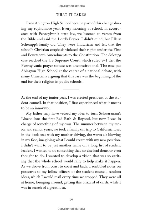 what it takes: lessons in the pursuit of excellence