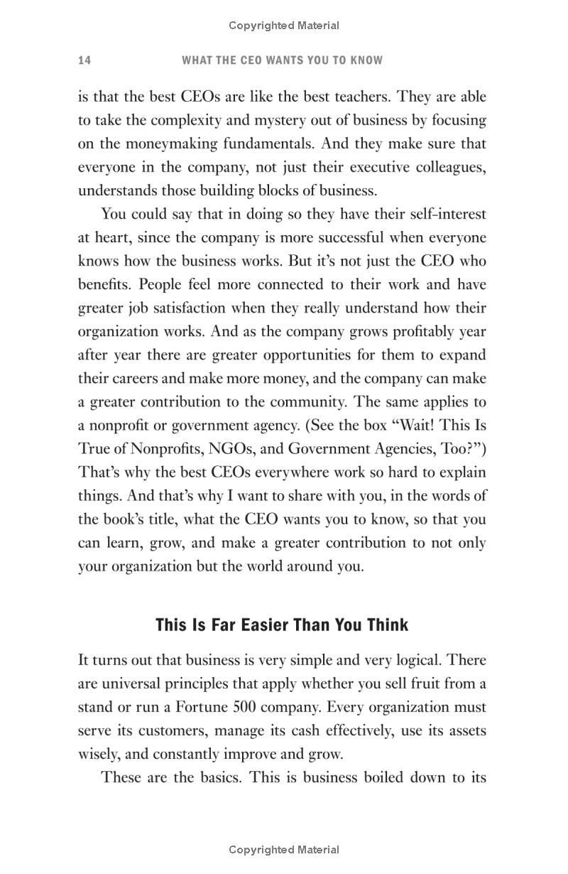 what the ceo wants you to know, expanded and updated