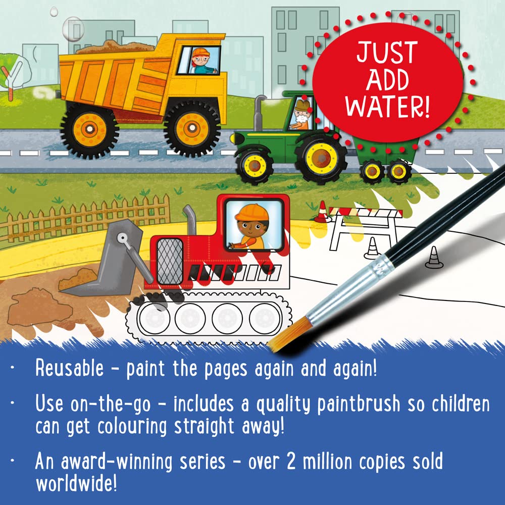 wheels and steel - machines (magic water colouring)