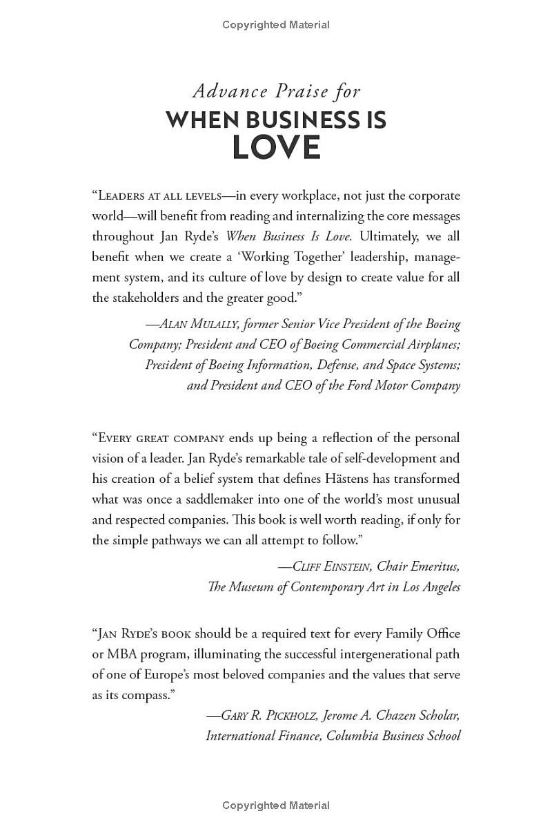 when business is love