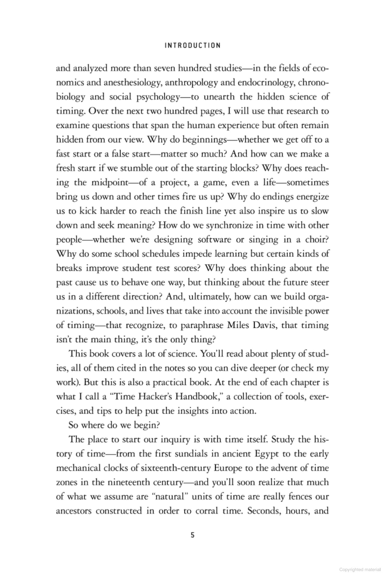 when: the scientific secrets of perfect timing