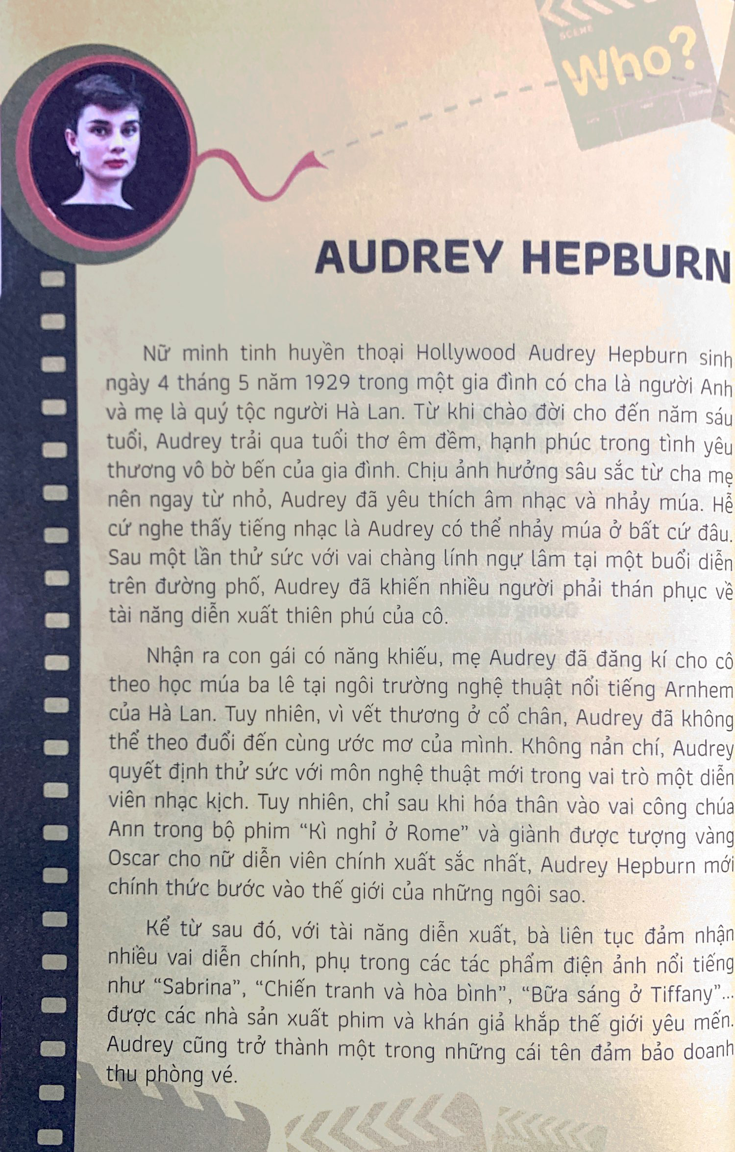 who? chuyện kể về danh nhân thế giới - audrey hepburn (tái bản 2023)