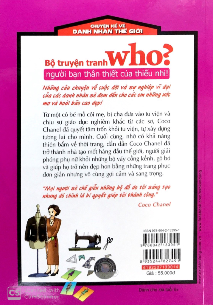 who? chuyện kể về danh nhân thế giới - coco chanel (tái bản 2019)
