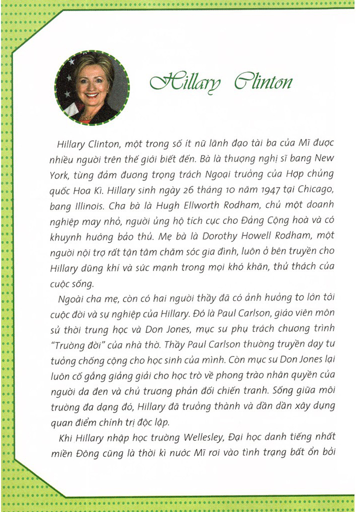 who? chuyện kể về danh nhân thế giới - hillary clinton (tái bản 2023)