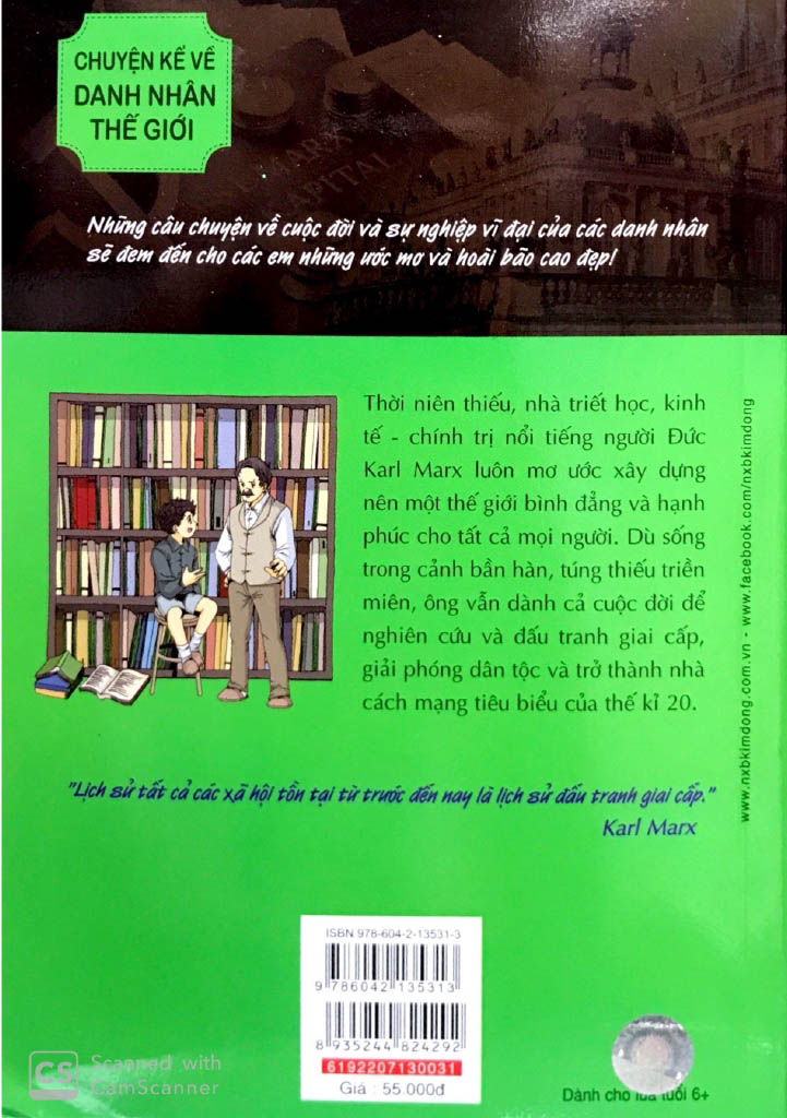 who? chuyện kể về danh nhân thế giới - karl marx (tái bản 2019)