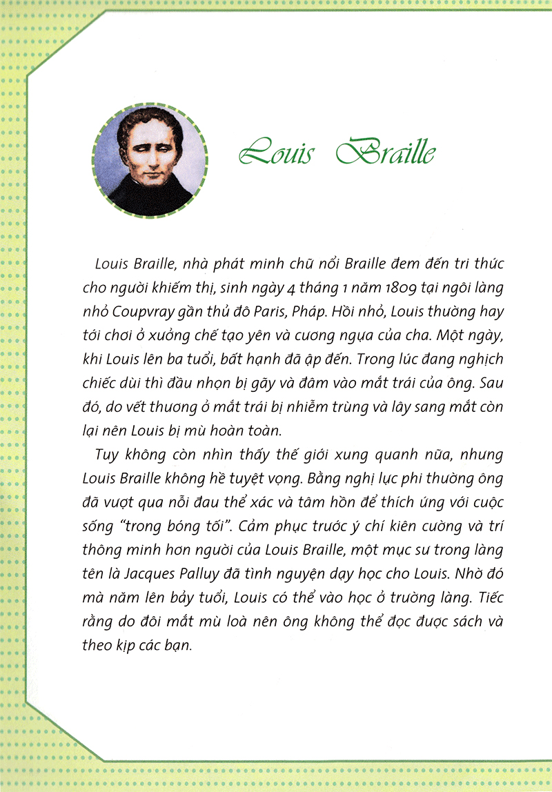 who? chuyện kể về danh nhân thế giới - louis braille (tái bản 2023)