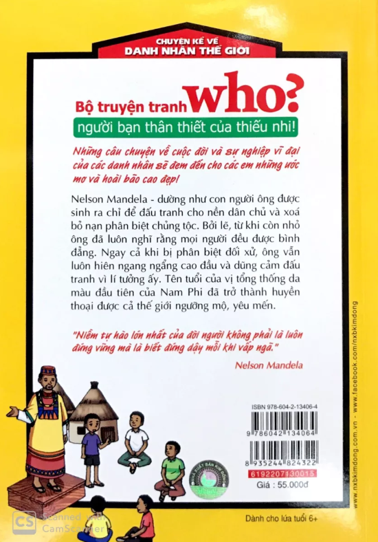 who? chuyện kể về danh nhân thế giới - nelson mandela (tái bản 2019)