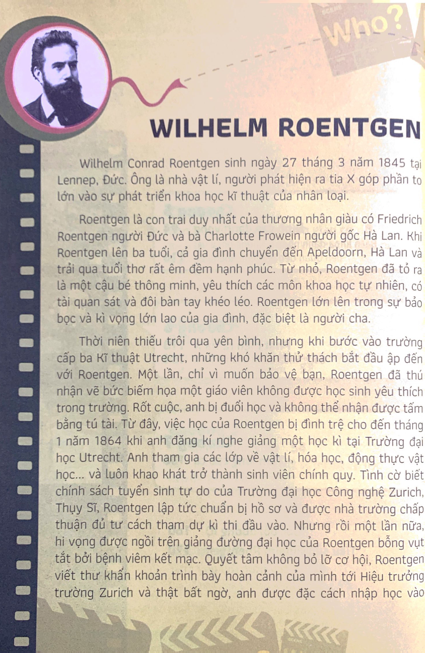 who? chuyện kể về danh nhân thế giới - wilhelm roentgen (tái bản 2019)
