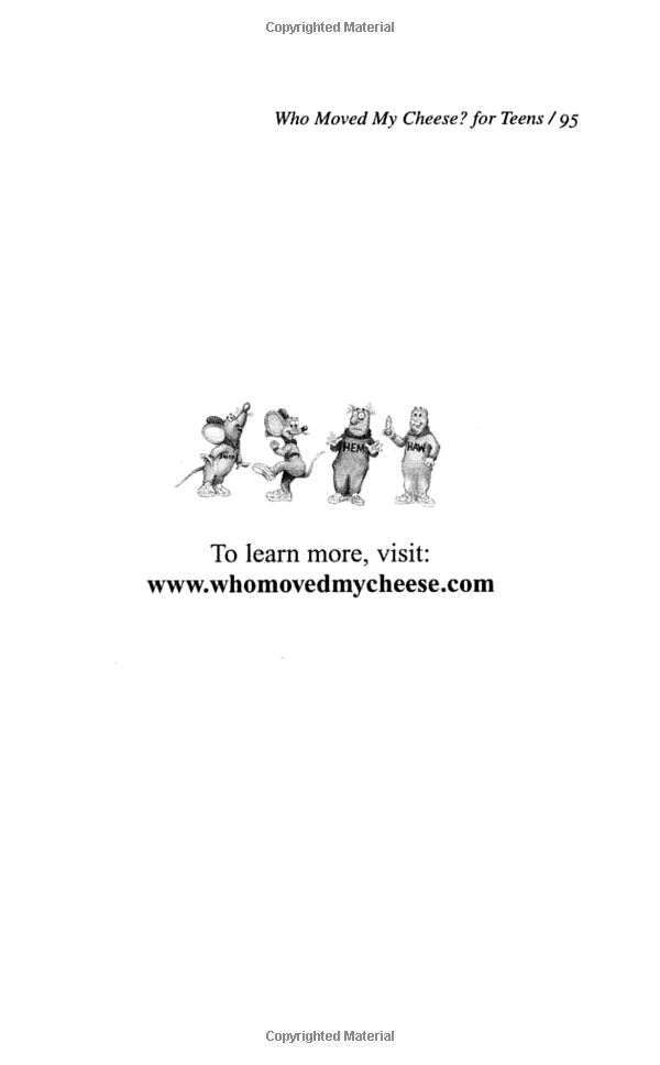 who moved my cheese for teens