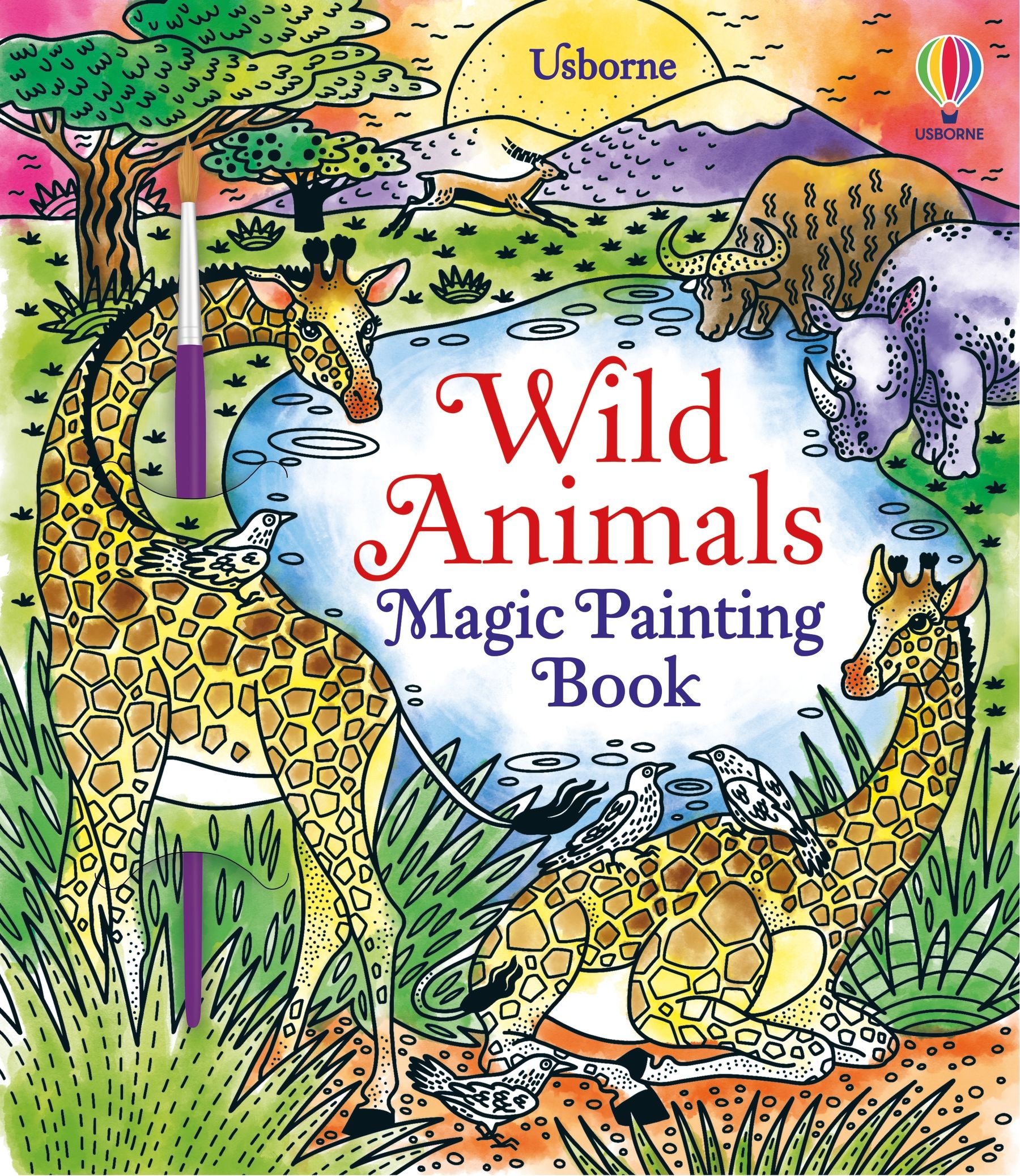 wild animals magic painting book