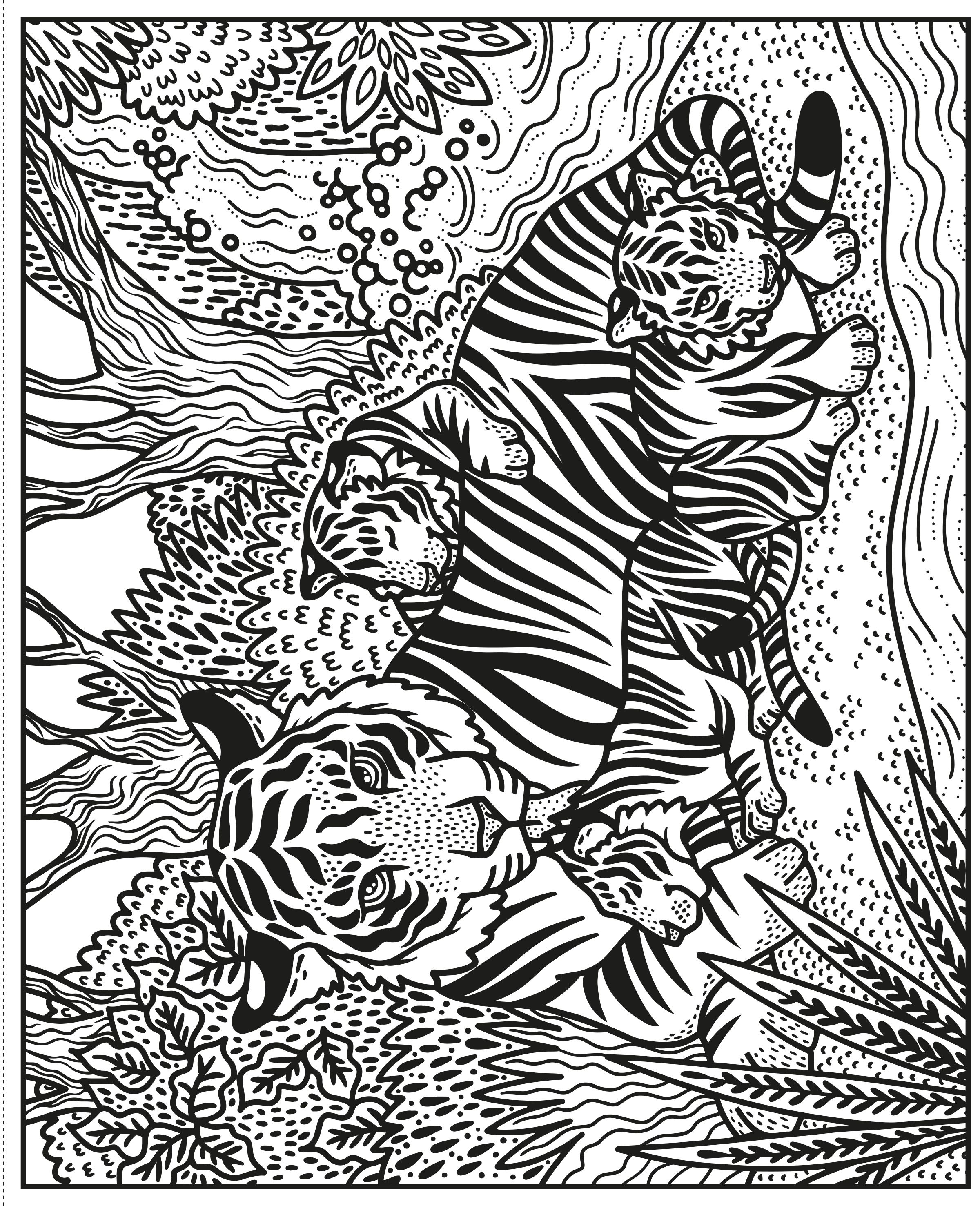 wild animals magic painting book