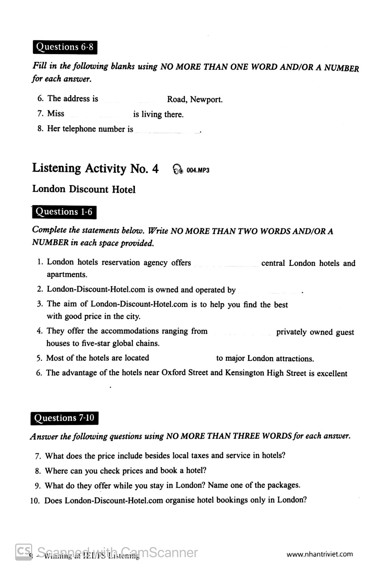 winning at ielts listening (tái bản)
