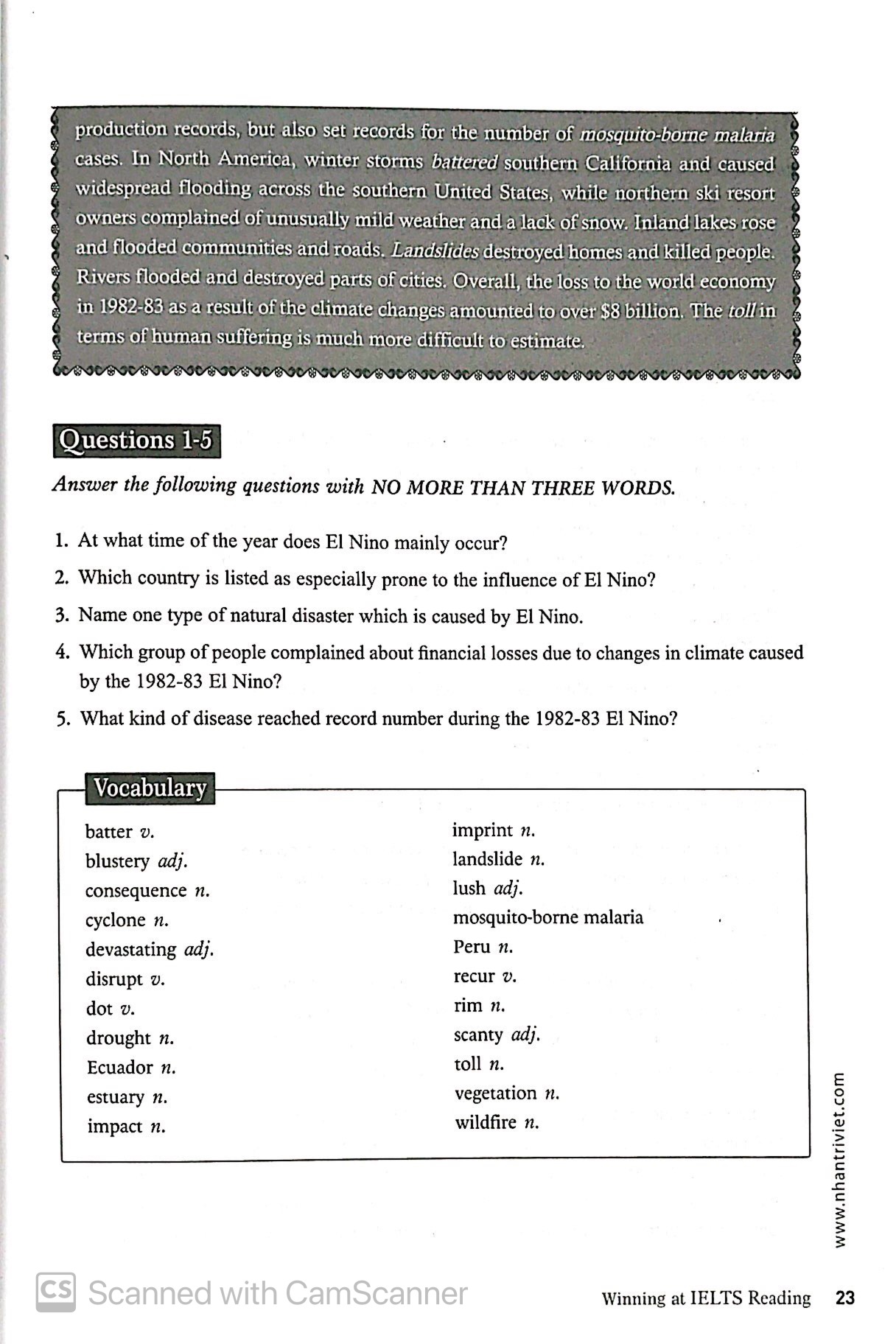 winning at ielts reading
