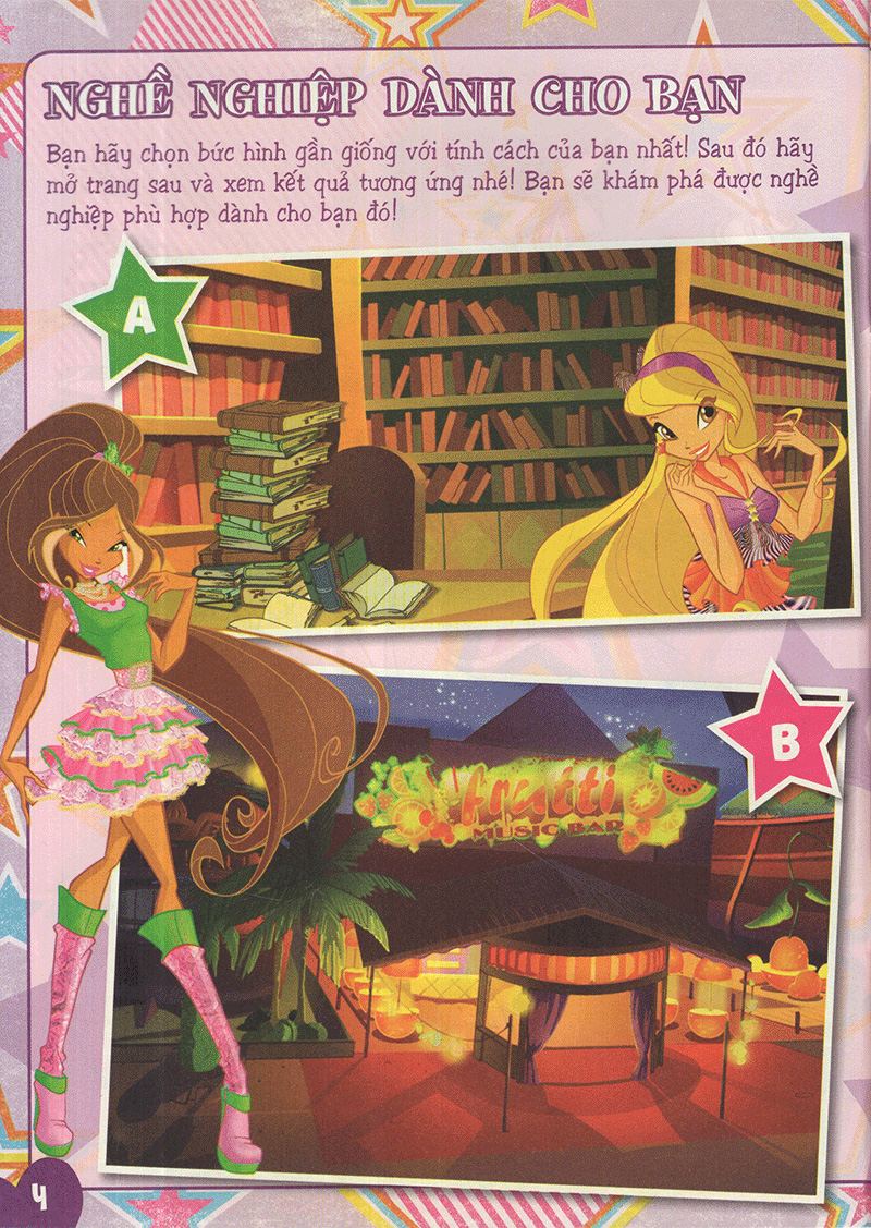 winx club - câu lạc bộ các tiên nữ sành điệu - nghề nghiệp yêu thích