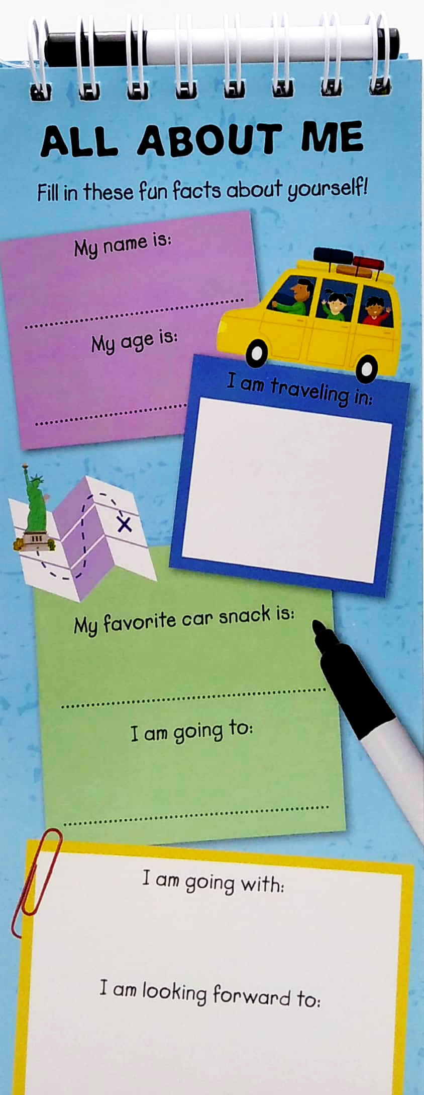 wipe clean activities: road trip