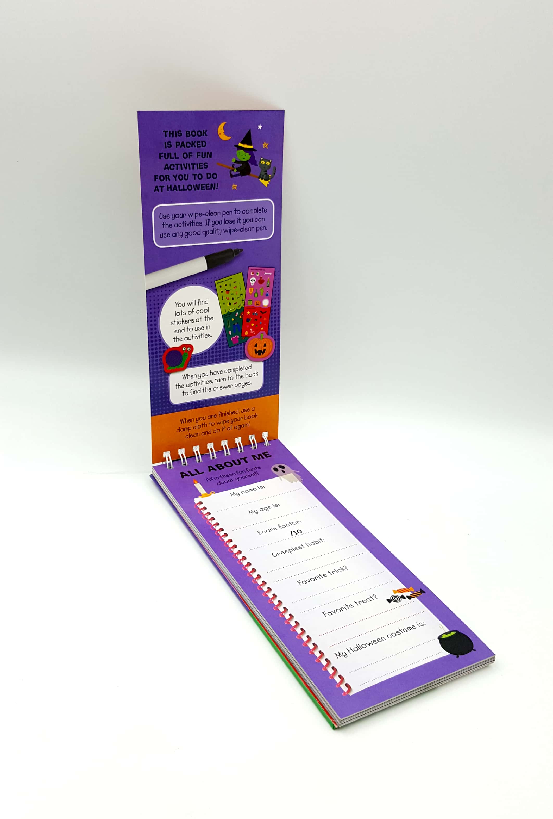 wipe clean activities: spooky halloween (wipe clean activity books)