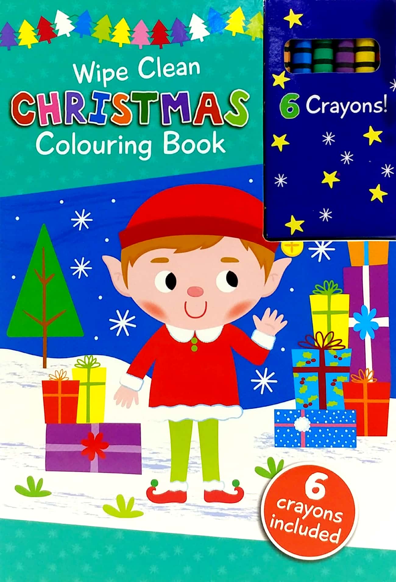 wipe clean colouring books - elves