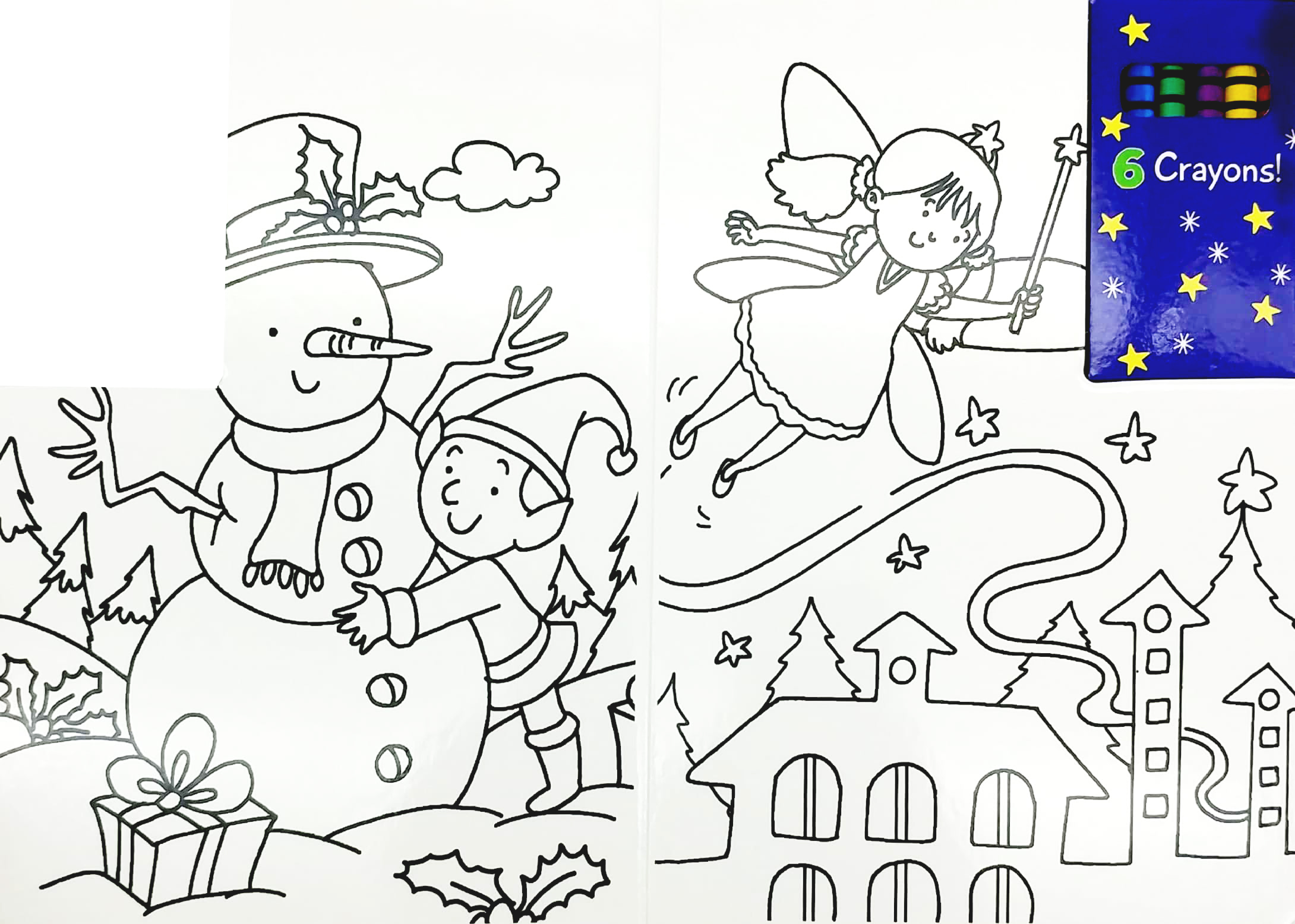 wipe clean colouring books - elves