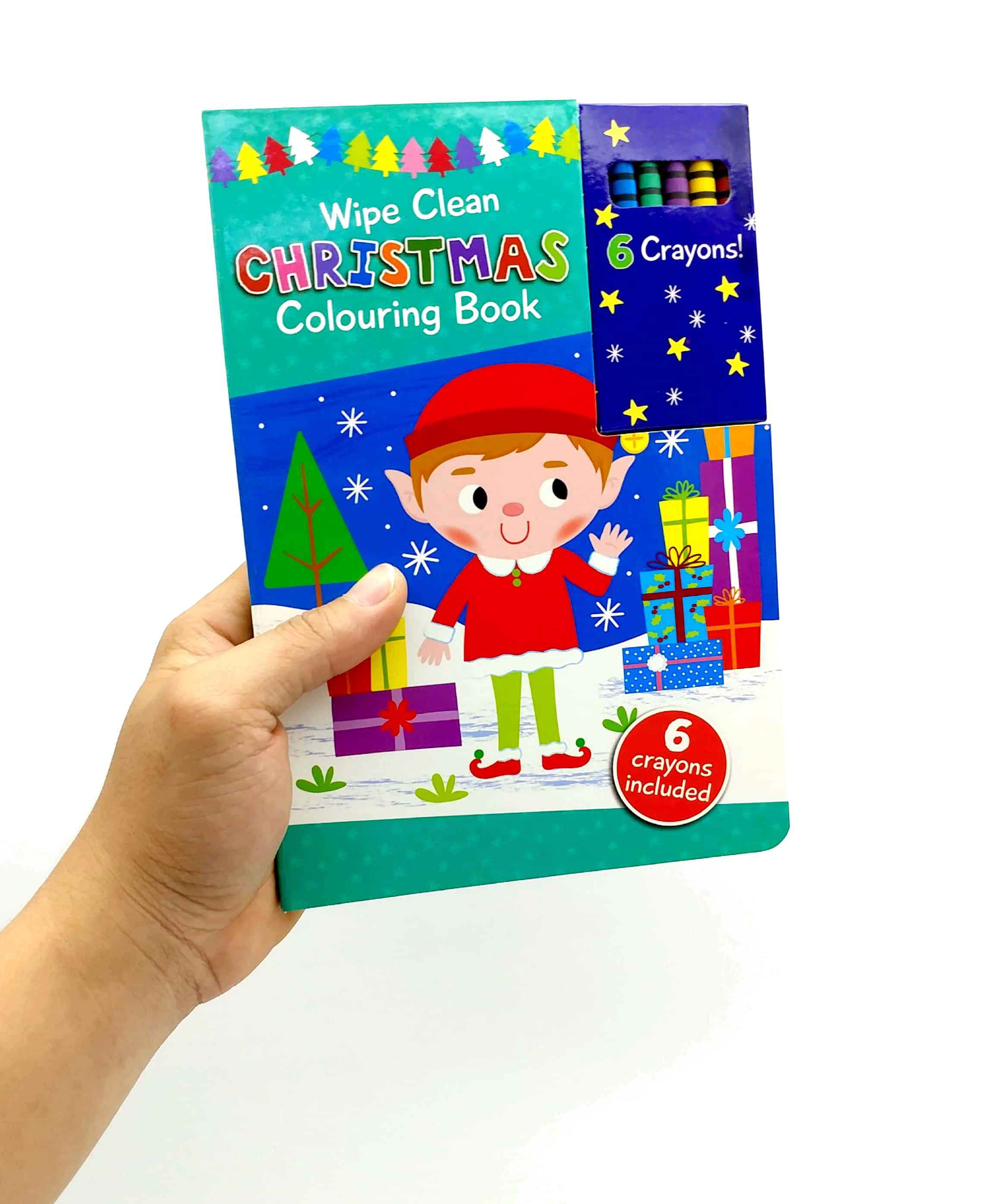 wipe clean colouring books - elves