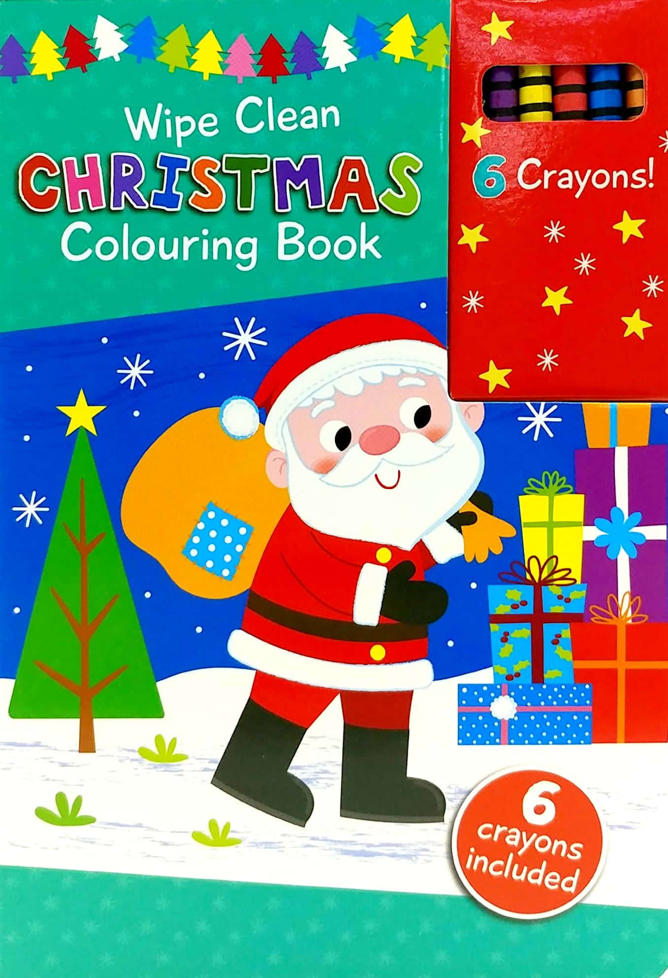 wipe clean colouring books - sleigh