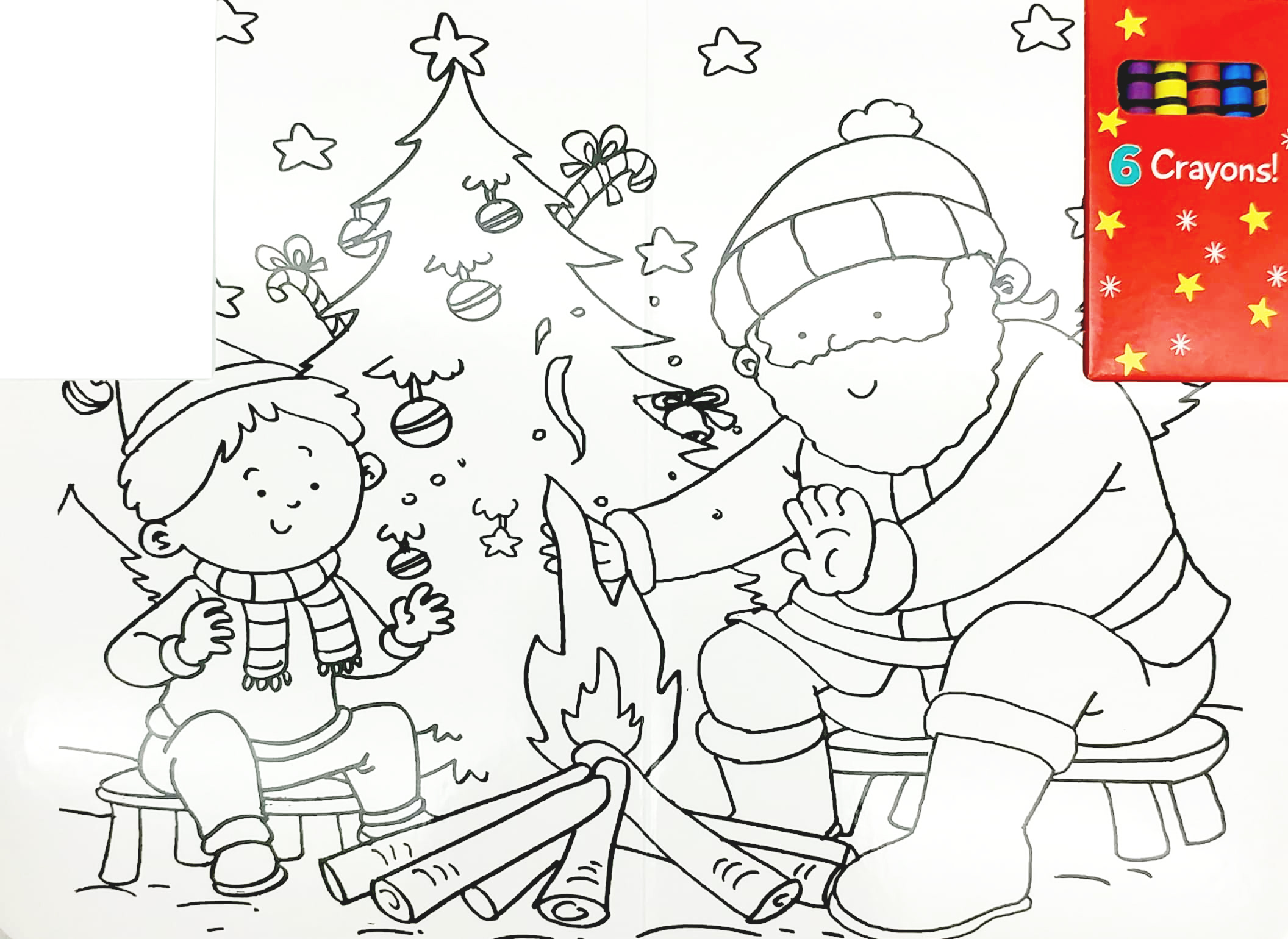 wipe clean colouring books - sleigh